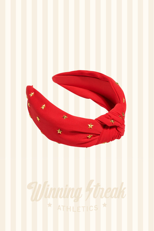 Red Stars Knotted Headband