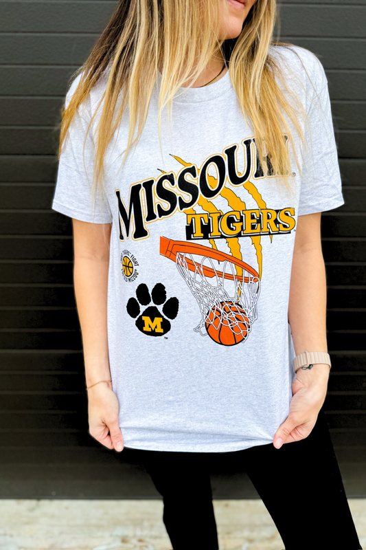 Throwback Missouri Tigers Basketball Graphic T-Shirt